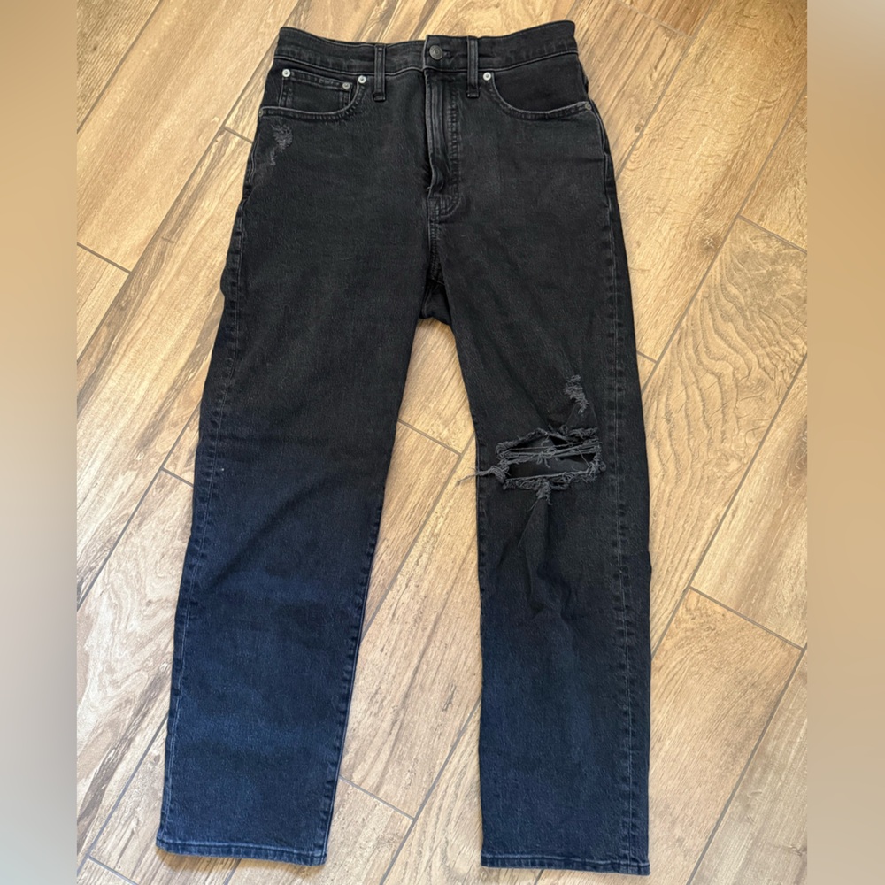 Madewell Women's Black Distressed Skinny Jeans